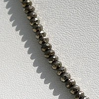 Pyrite Beads  Faceted Rondelles