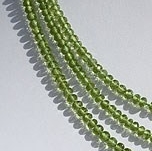 Peridot Gemstone Beads  Faceted Roundels