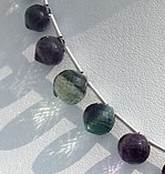 Fluorite Gemstone Onion Shape Beads