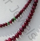 aaa Ruby Zoisite  Faceted Rondelles
