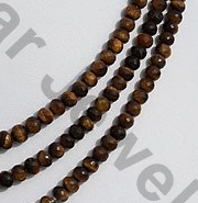 aaa Tiger Eye Faceted Rondelles