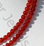 Carnelian Gemstone Plain Round Beads