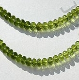 Peridot Gemstone Beads  Faceted Rondelles