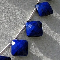 Lapis Gemstone Puffed Diamond Cut