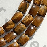 aaa Tiger Eye Faceted Rectangle