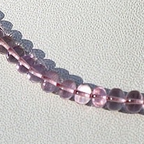 16 inch strand Pink Amethyst  Plain Beads