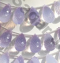 Lavender Quartz Concave Cut Drop