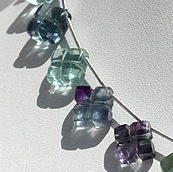 8 inch strand Fluorite Gemstone Clove Shape Beads