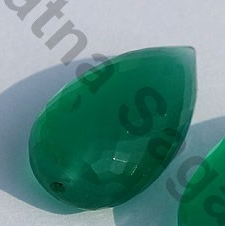 Green Onyx Half Drilled Gemstones