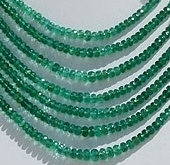 wholesale Emerald Gemstone Beads  Faceted Rondelle