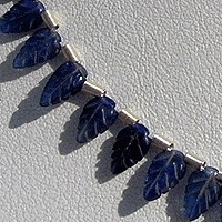 wholesale Sapphire Gemstone Carved Leaf