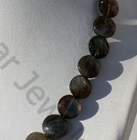 Labradorite Gemstone  Coin Beads