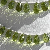 Peridot Gemstone Beads  Tear Drops Briolette