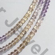 aaa Ametrine Gemstone Beads  Faceted Rondelles