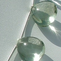 Green Amethyst Gemstone Heart Plain