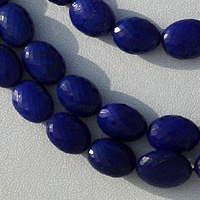 16 inch strand Lapis Gemstone Oval Faceted