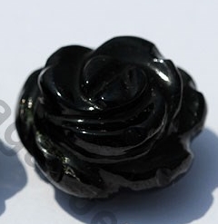Black Tourmaline Half Drilled Gemstones