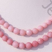 16 inch strand Pink Opal Gemstone  Faceted Rounds