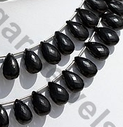 aaa Black Spinel  Flat Pear Briolettes