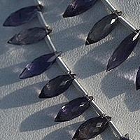 8 inch strand Iolite Gemstone Beads  Dew Drops