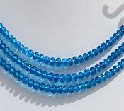 Apatite Gemstone Beads Faceted Rondelle