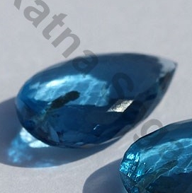 Blue Topaz Half Drilled Gemstones