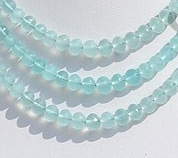 Sea Blue Chalcedony Faceted Rondelle