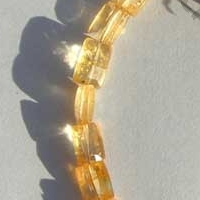 8 inch strand Imperial Topaz  Faceted Rectangles