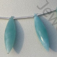Larimar Gemstone Dew Drops Beads