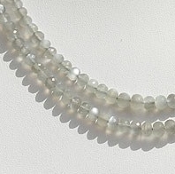 wholesale Grey Moonstone  Faceted Rondelle