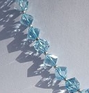 Blue Topaz Gemstone Faceted Cube