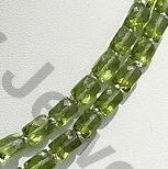 Peridot Faceted Rectangle