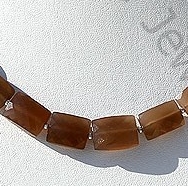 wholesale Coffee Moonstone Faceted Rectangle