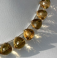 wholesale Champagne Citrine faceted chestnut 