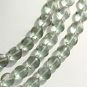 Green Amethyst Gemstone  Coin Beads