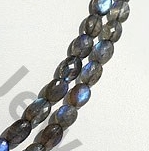 Labradorite Blue Power Oval Faceted Beads