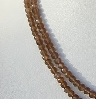 Coffee Moonstone Faceted Rondelles