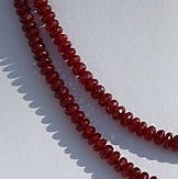 Ruby Gemstone  Faceted Rondelle
