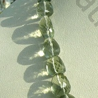 Green Amethyst Gemstone Faceted Nugget