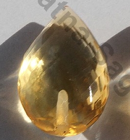 Citrine Half drilled gemstone