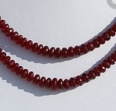 Ruby Gemstone  Faceted Rondelle

