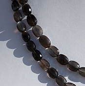 Black Moonstone Faceted Oval