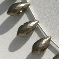 8 inch strand Pyrite Beads  Chandelier Briolette
