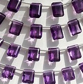 Amethyst Gemstone Beads  Octagons