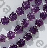 Amethyst Gemstone Flower Beads