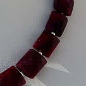 Dyed Ruby Faceted Rectangles