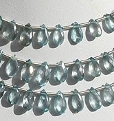 Zircon Gemstone  Flat Pear Briolette