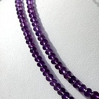 16 inch strand Amethyst Gemstone Beads Faceted Rondelle