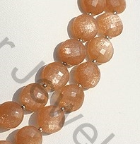 aaa Orange moonstone faceted coin