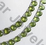 Peridot Gemstone Beads  Heart Briolette